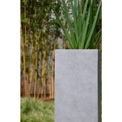 KANTE 28 in. H Square Natural Concrete/Fiberglass Indoor Outdoor Modern Seamless Tall Planter -Vigoro sales Store natural concrete kante plant pots osf0002c c80021 4f 1000