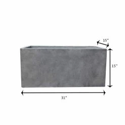 KANTE 31 in. L Rectangular Natural Concrete/Fiberglass Indoor Outdoor Elegant Long Planter 9 KANTE 31 in. L Rectangular Natural Concrete/Fiberglass Indoor Outdoor Elegant Long Planter -Vigoro sales Store natural concrete kante plant pots osf0104b c80021 1f 1000