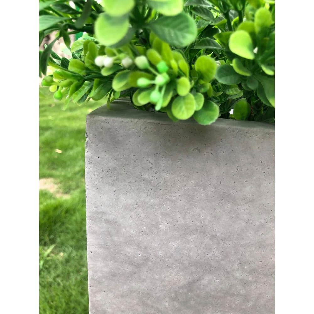 KANTE 31 in. L Rectangular Natural Concrete/Fiberglass Indoor Outdoor Elegant Long Planter 5 KANTE 31 in. L Rectangular Natural Concrete/Fiberglass Indoor Outdoor Elegant Long Planter - Image 3