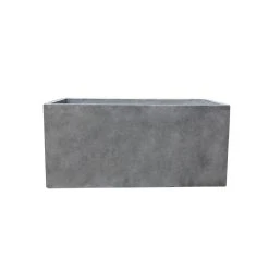 KANTE 31 in. L Rectangular Natural Concrete/Fiberglass Indoor Outdoor Elegant Long Planter