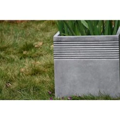 KANTE 15 in. W Square Natural Concrete/Fiberglass Indoor Outdoor Elegant Planter -Vigoro sales Store natural concrete kante plant pots osf0128b c80021 1f 1000
