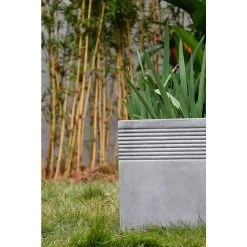 KANTE 15 in. W Square Natural Concrete/Fiberglass Indoor Outdoor Elegant Planter -Vigoro sales Store natural concrete kante plant pots osf0128b c80021 4f 1000
