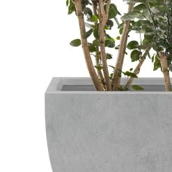 KANTE Square Natural Finish Lightweight Concrete & Weather Resistant Fiberglass Planters with Drainage Holes (Set of 3) -Vigoro sales Store natural concrete kante plant pots rf0126abc c80021 1f 1000