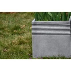 KANTE Small 15 in. Tall Natural Lightweight Concrete Modern Square Outdoor Planter -Vigoro sales Store natural concrete kante plant pots rf0128b c80021 40 1000
