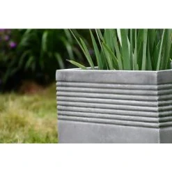 KANTE Small 15 in. Tall Natural Lightweight Concrete Modern Square Outdoor Planter -Vigoro sales Store natural concrete kante plant pots rf0128b c80021 44 1000