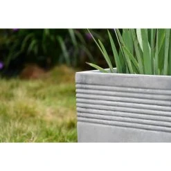KANTE Small 15 in. Tall Natural Lightweight Concrete Modern Square Outdoor Planter -Vigoro sales Store natural concrete kante plant pots rf0128b c80021 66 1000