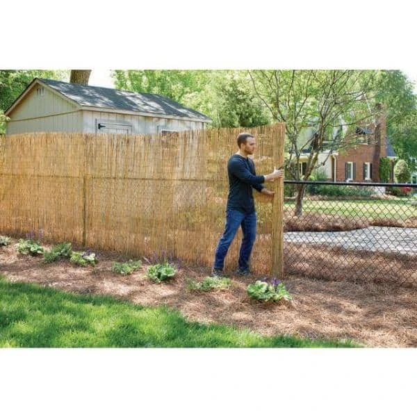 Vigoro 6 ft. H x 16 ft. W Natural Reed Garden Fencing Roll 4 Vigoro 6 ft. H x 16 ft. W Natural Reed Garden Fencing Roll - Image 2