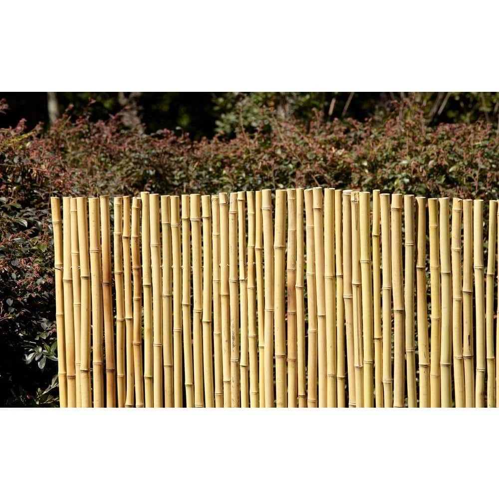 Vigoro 6 ft. x 8 ft. Natural Full Round Bamboo Fence 4 Vigoro 6 ft. x 8 ft. Natural Full Round Bamboo Fence - Image 2