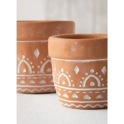 SULLIVANS Orange Cement Planter (Set of 2) 8 SULLIVANS Orange Cement Planter (Set of 2) -Vigoro sales Store orange sullivans plant pots cmt1180 4f 1000