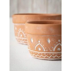 SULLIVANS Orange Cement Dish Garden Pot (Set of 2) -Vigoro sales Store orange sullivans plant pots cmt1181 4f 1000