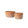 SULLIVANS Orange Cement Dish Garden Pot (Set of 2) -Vigoro sales Store orange sullivans plant pots cmt1181 64 1000