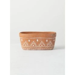 SULLIVANS Orange Cement Double Planter