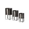 SULLIVANS Pewter Metal Planter With Stand (Set of 3) 1 SULLIVANS Pewter Metal Planter With Stand (Set of 3) -Vigoro sales Store pewter sullivans plant pots met1627 64 1000