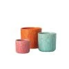 SULLIVANS Multi-Color Ceramic Floral Relief Flower Pot (Set of 3) -Vigoro sales Store pink blue orange sullivans plant pots cm2872 64 1000