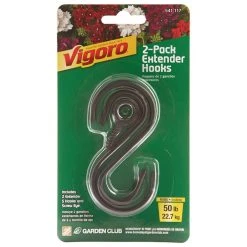 Vigoro 1.77 in. x 0.157 in. x 3.35 in. Black Metal Extender Hooks (2-Pack) -Vigoro sales Store powder coating vigoro plant hangers 541117 a0 1000