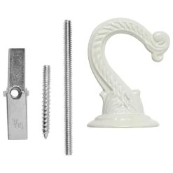 Vigoro 1.75 in. x 1.5 in. x 2.25 in. White Metal Large Ceiling Hook -Vigoro sales Store powder coating vigoro plant hangers 542229 a0 1000