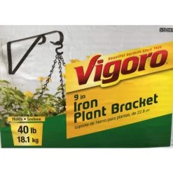 Vigoro 9.81 in. x 0.625 in. x 4.5 in. Black Iron Plant Bracket -Vigoro sales Store powder coating vigoro plant hangers 570591 1d 1000