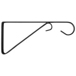 Vigoro 9.81 in. x 0.625 in. x 4.5 in. Black Iron Plant Bracket -Vigoro sales Store powder coating vigoro plant hangers 570591 40 1000