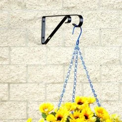 Vigoro 9.81 in. x 0.625 in. x 4.5 in. Black Iron Plant Bracket -Vigoro sales Store powder coating vigoro plant hangers 570591 66 1000