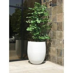 KANTE 21.7 in. H Round Pure White Concrete Indoor Outdoor Modern Tall Planter -Vigoro sales Store pure white kante plant pots osc0066a c80011 1f 1000