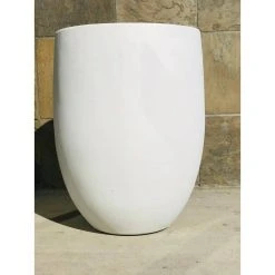 KANTE 21.7 in. H Round Pure White Concrete Indoor Outdoor Modern Tall Planter -Vigoro sales Store pure white kante plant pots osc0066a c80011 4f 1000