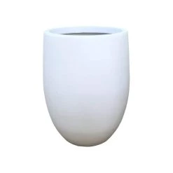 KANTE 21.7 in. H Round Pure White Concrete Indoor Outdoor Modern Tall Planter -Vigoro sales Store pure white kante plant pots osc0066a c80011 c3 1000