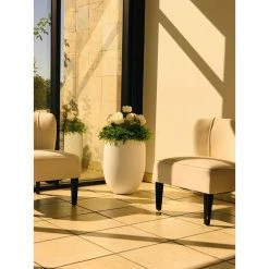 KANTE 21.7 in. H Round Pure White Concrete Indoor Outdoor Modern Tall Planter -Vigoro sales Store pure white kante plant pots osc0066a c80011 fa 1000