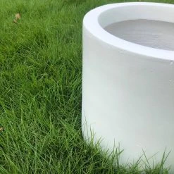 KANTE 9.8 in. W Round Pure White Concrete/Fiberglass Indoor Outdoor Modern Seamless Planter 10 KANTE 9.8 in. W Round Pure White Concrete/Fiberglass Indoor Outdoor Modern Seamless Planter -Vigoro sales Store pure white kante plant pots osc0119a c80011 1f 1000