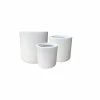 KANTE 15.8 in. x 12.9 in. & 9.8 in. W Round Pure White Concrete/Fiberglass Indoor Outdoor Modern Seamless Planters (Set of 3) -Vigoro sales Store pure white kante plant pots osc0119abc c80011 64 1000