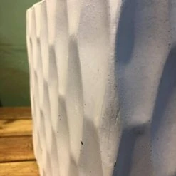 KANTE 12 in. H Square Pure White Concrete/Fiberglass Indoor Outdoor Elegant Retro Planter -Vigoro sales Store pure white kante plant pots osf0201b c80011 1f 1000