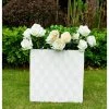 KANTE 12 in. H Square Pure White Concrete/Fiberglass Indoor Outdoor Elegant Retro Planter -Vigoro sales Store pure white kante plant pots osf0201b c80011 64 1000