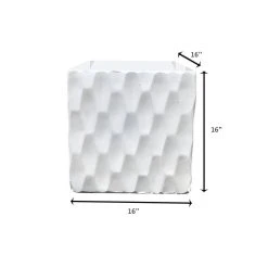 KANTE 16 in. W Square Pure White Concrete/Fiberglass Indoor Outdoor Elegant Retro Planter 15 KANTE 16 in. W Square Pure White Concrete/Fiberglass Indoor Outdoor Elegant Retro Planter -Vigoro sales Store pure white kante plant pots osf0201c c80011 76 1000