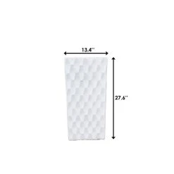 KANTE 27.6 in. H Square Pure White Concrete/Fiberglass Indoor Outdoor Elegant Retro Tall Planter -Vigoro sales Store pure white kante plant pots osf0202c c80011 76 1000