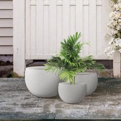 KANTE 20 in., 16 in. and 12 in. W Pure White Concrete Round Elegant Planters (Set of 3), Outdoor Indoor Modern Planter Pots 15 KANTE 20 in., 16 in. and 12 in. W Pure White Concrete Round Elegant Planters (Set of 3), Outdoor Indoor Modern Planter Pots -Vigoro sales Store pure white kante plant pots rc0049abc c80011 44 1000