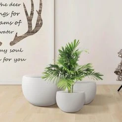 KANTE 20 in., 16 in. and 12 in. W Pure White Concrete Round Elegant Planters (Set of 3), Outdoor Indoor Modern Planter Pots 12 KANTE 20 in., 16 in. and 12 in. W Pure White Concrete Round Elegant Planters (Set of 3), Outdoor Indoor Modern Planter Pots -Vigoro sales Store pure white kante plant pots rc0049abc c80011 c3 1000