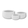 KANTE 19.6 in., 15.7 in. & 11.8 in. W Round Pure White Concrete Elegant Planters Set of 3, Outdoor Indoor w/Drainage Holes -Vigoro sales Store pure white kante plant pots rc0051abc c80011 64 1000