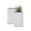KANTE 28 in. and 24 in. Tall, Pure White Lightweight Concrete and Weather Resistant Fiberglass Rectangle Outdoor (Set of 2) -Vigoro sales Store pure white kante plant pots rf0002bc c80011 64 1000
