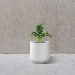 KANTE 17.3 in. H Round Pure White Concrete Planter, Outdoor Indoor Large Planter Pots Containers with Drainage Holes -Vigoro sales Store pure white kante plant pots rf2015022b c80011 76 1000