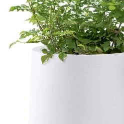 KANTE 13.4 in. H Pure White Tuliped Round Concrete Planter, Outdoor Indoor Large Planter Pots, Containers with Drainage Holes -Vigoro sales Store pure white kante plant pots rf2015022c c80011 44 1000