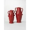 SULLIVANS Red Ceramic Handled Urn (Set of 2) -Vigoro sales Store red sullivans urn planters cm2955 64 1000