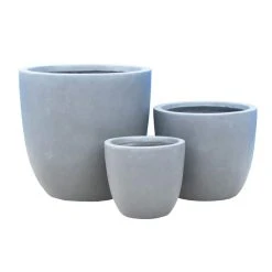 KANTE 18", 14" and 10"W Round Slate Gray Lightweight Concrete/Fiberglass Indoor Outdoor Elegant Seamless Planters (Set of 3) 13 KANTE 18", 14" and 10"W Round Slate Gray Lightweight Concrete/Fiberglass Indoor Outdoor Elegant Seamless Planters (Set of 3) -Vigoro sales Store slate gray kante plant pots osc0050abc c60611 c3 1000