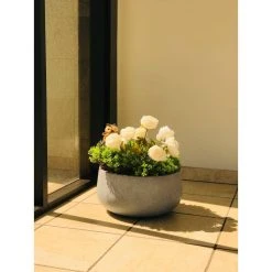 KANTE 20 in. W Round Slate Gray Lightweight Concrete/Fiberglass Indoor Outdoor Elegant Bowl Planter -Vigoro sales Store slate gray kante plant pots osc0051c c60611 1f 1000