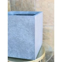 KANTE 10 in. W Square Slate Gray Lightweight Concrete/Fiberglass Indoor Outdoor Modern Elegant Planter 18 KANTE 10 in. W Square Slate Gray Lightweight Concrete/Fiberglass Indoor Outdoor Modern Elegant Planter -Vigoro sales Store slate gray kante plant pots osf0001a c60611 fa 1000