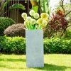 KANTE 20 in. H Square Slate Gray Lightweight Concrete/Fiberglass Indoor Outdoor Elegant Tall Planter 2 KANTE 20 in. H Square Slate Gray Lightweight Concrete/Fiberglass Indoor Outdoor Elegant Tall Planter -Vigoro sales Store slate gray kante plant pots osf0002a c60611 64 1000