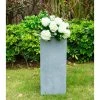 KANTE 24 in. H Square Slate Gray Concrete/Fiberglass Indoor Outdoor Elegant Tall Planter -Vigoro sales Store slate gray kante plant pots osf0002b c60611 64 1000