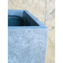 KANTE 13 in. H Square Slate Gray Lightweight Concrete/Fiberglass Indoor Outdoor Modern Planter -Vigoro sales Store slate gray kante plant pots osf0007a c60611 76 1000
