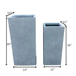 KANTE 19 in. and 16 in. H Square Slate Gray Concrete/Fiberglass Indoor Outdoor Modern Seamless Planters 9 KANTE 19 in. and 16 in. H Square Slate Gray Concrete/Fiberglass Indoor Outdoor Modern Seamless Planters -Vigoro sales Store slate gray kante plant pots osf0007bc c60611 1f 1000