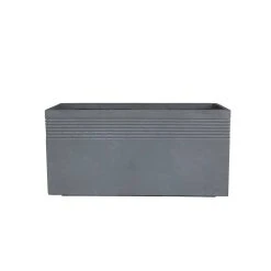 KANTE 31.5 in. L Rectangular Slate Gray Concrete/Fiberglass Indoor Outdoor Modern Elegant Planter -Vigoro sales Store slate gray kante plant pots osf0131b c60611 c3 1000