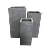 KANTE 28 in. Tall Slate Gray Lightweight Concrete Rectangle Modern Tapered Outdoor Planter (Set of 3) -Vigoro sales Store slate gray kante plant pots rf0002abc c60611 64 1000