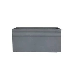 KANTE 31.5 in. L Slate Gray Lightweight Concrete Modern Rectangle Outdoor Planter